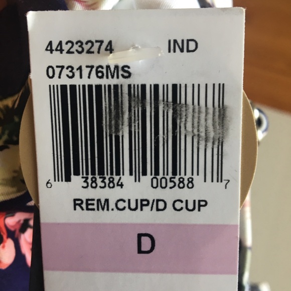 Isabella Rose Piccadilly Bikini Top Indigo Floral Size Large - Picture 8 of 8